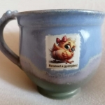  Egyedi matricás csésze